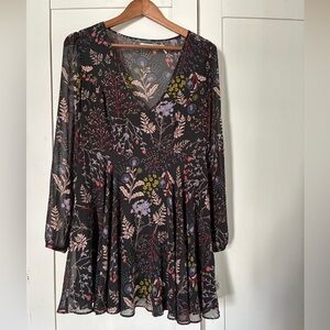 Kimchi Blue Floral Pattern Sheer Dress